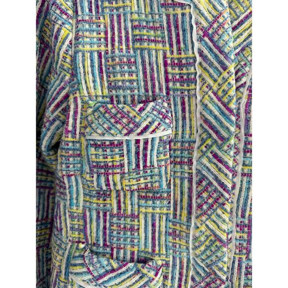 Silkland Tweed Silk Jacket Blazer Vintage Preppy  Womens Size Medium (READ) r1 - Picture 3 of 6